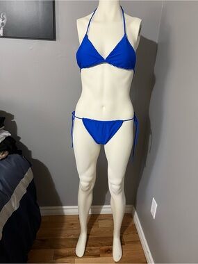 Classic Triangle String Bikini - Royal Blue